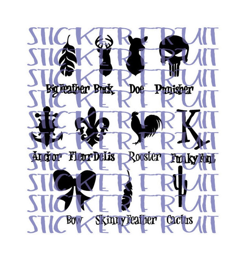 11 Options You Choose Tanning Bed Decals Tanning Bed Stickers Feather Rooster Bow Initial Deer Doe Buck Anchor Fleur De Lis Cactus image 1