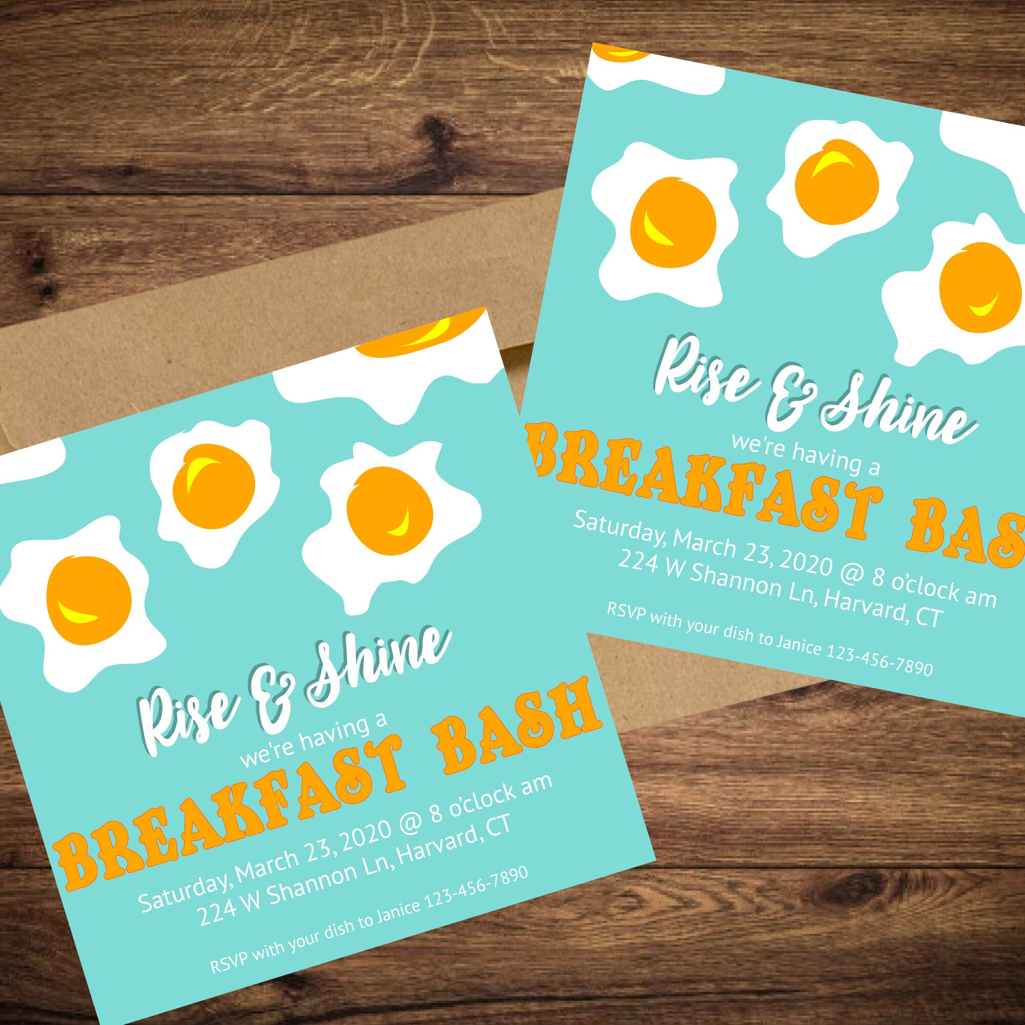 Printable Invitation Breakfast Party Invitation Breakfast | Etsy