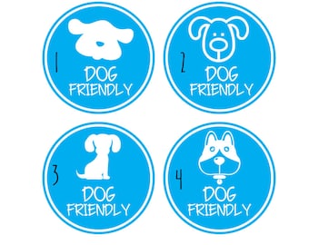 Signalisation chien Friendly fenêtre sticker chien Friendly sticker animaux Bienvenue sticker magasin signalisation chiens Bienvenue sticker magasin heures sticker magasin nom Decal