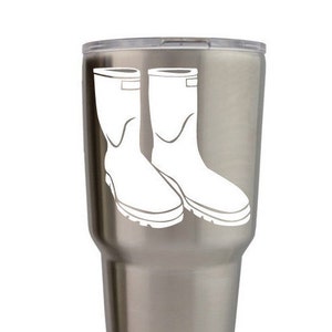 Shrimp Boot Decal Vinyl Decal for Yeti Cups RTIC cups Yeti tumblers RTIC tumbler Car iPads Computer or Whatever other Surface you can Find image 2