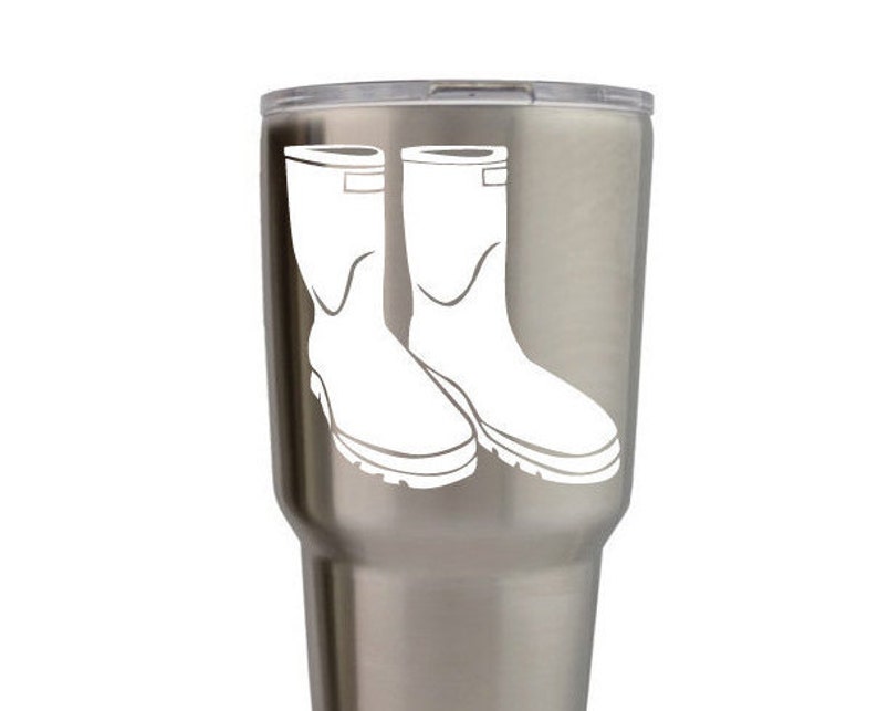 Shrimp Boot Decal Vinyl Decal for Yeti Cups RTIC cups Yeti tumblers RTIC tumbler Car iPads Computer or Whatever other Surface you can Find image 2