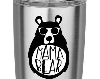 Mama Bear Decal, Mama Bear Sticker, iPad Decal, Phone Decal, Ice Chest Decal, Tumbler Decal, Yeti Decal, Rambler Decal, Coffee Cup Decal,