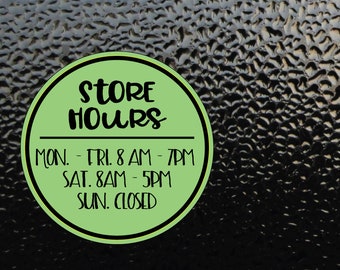 Store Hours Decal Restaurant Hours Decal Business Hours Decal Hours Decal Can do Custom Orders Salon Decal Window Decal Boutique Salon Hours