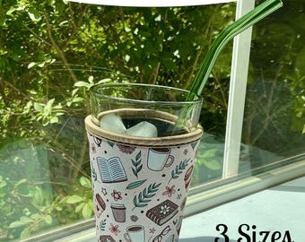 Cafe Books Iced Drink Cozies, Coozies, Sleeves
