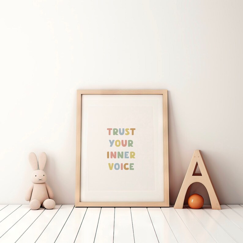 Trust Your Inner Guide Vector Trust Your Inner Voice, Emotions Poster, Classroom Decor, Playroom ...