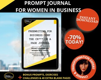 Prompt Journal for Women in Business 'Freewriting For Business: Dump The C*** On A Page' Digital Journal Printable Women Empowerment Tool