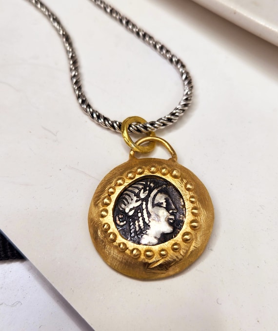 Bulgari Collana Monet In Oro Moneta Antica Romana - Foto 11