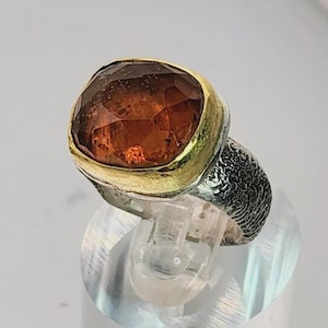RESERVED FOR K,Peach Tourmaline Solitaire Ring