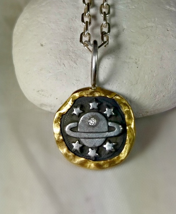 Galaxy Diamond Pendant Necklace
