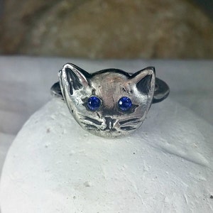 猫と蝶々のリング 猫リング「ネコと蝶」シルバーアクセサリー silver925 指輪 猫