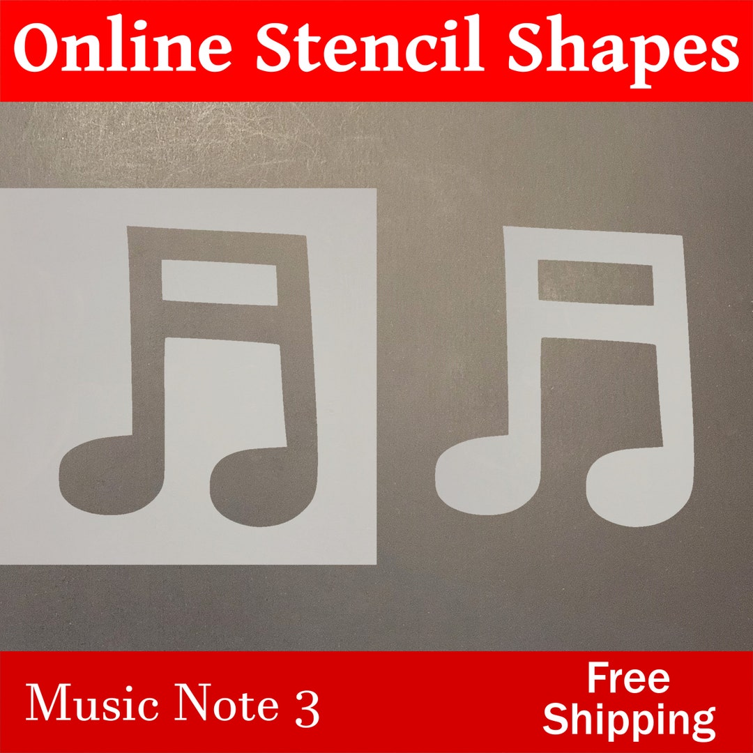 Reusable Music Note Mylar Stencil Plastic Art Template