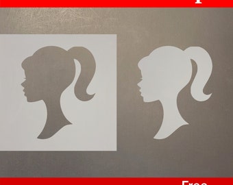 Reusable Barbie Mylar Stencil Plastic Art Template