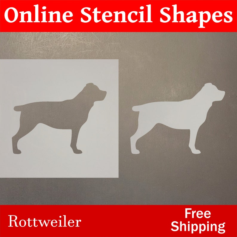 Reusable Rottweiler Mylar Stencil Plastic Art Template - Etsy