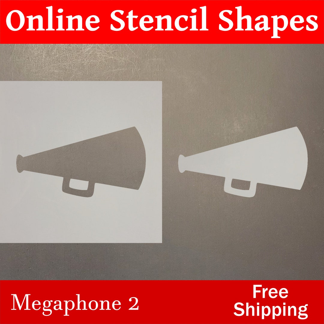 Reusable Megaphone 2 Mylar Stencil Plastic Art Template - Etsy