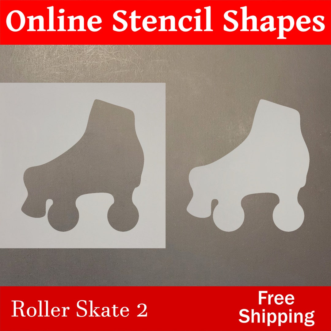 Reusable Roller Skate 2 Mylar Stencil Plastic Art Template - Etsy
