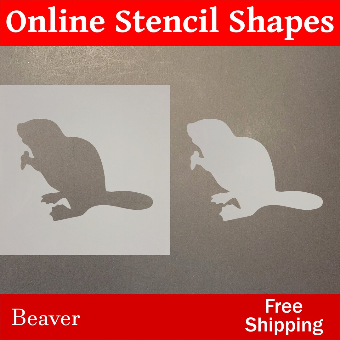 Peeking Beaver Wall Cookie DIY Craft Reusable Stencil