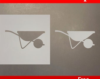 Reusable Wheel Barrow Mylar Stencil Plastic Art Template