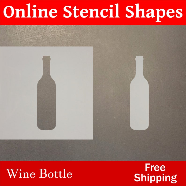 Reusable Wine Bottle Mylar Stencil Plastic Art Template - Etsy