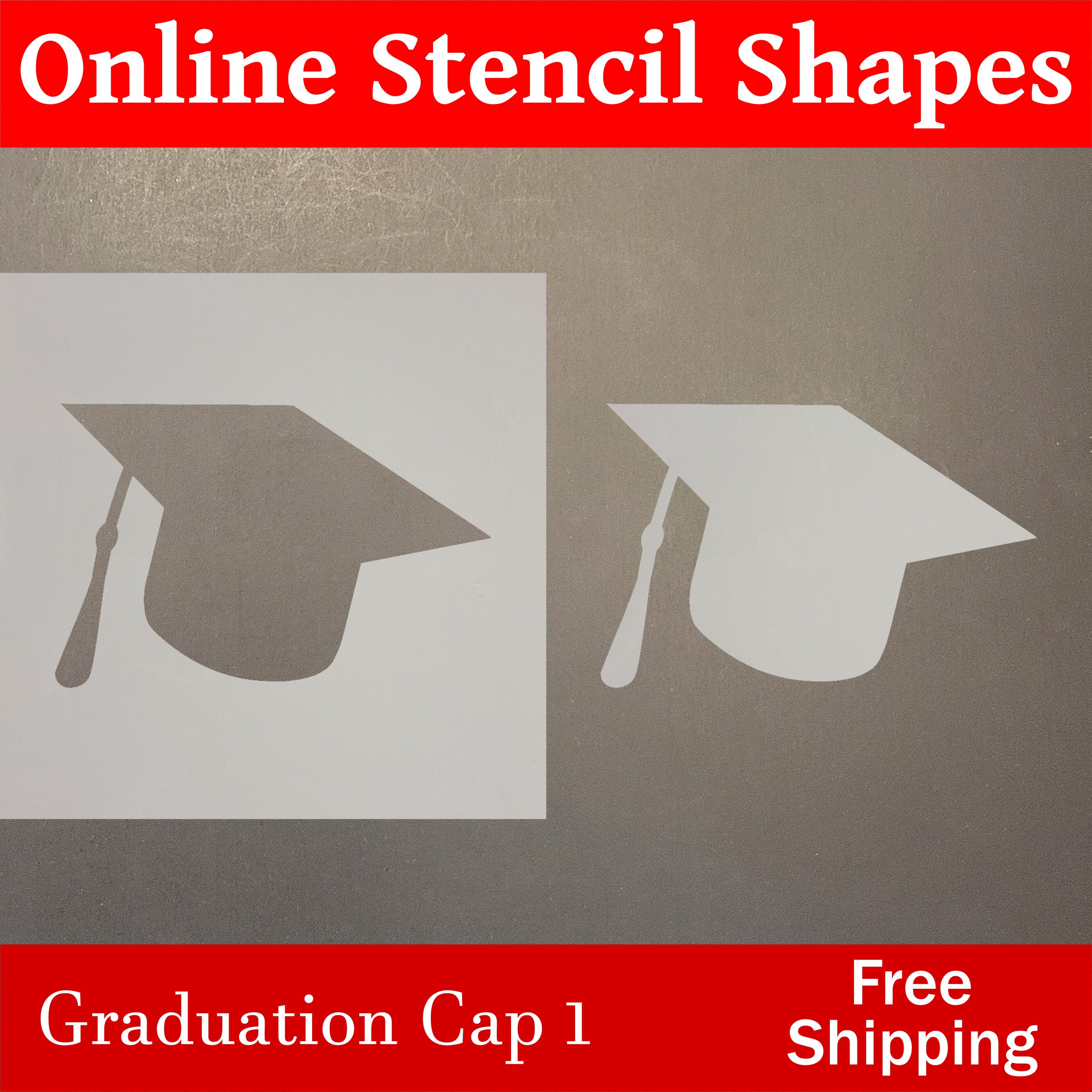 Reusable Graduation Cap 1 Mylar Stencil Plastic Art Template Etsy