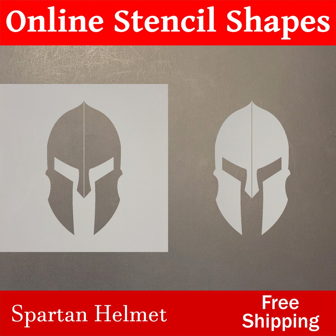 Reusable Spartan Helmet Mylar Stencil Plastic Art Template - Etsy