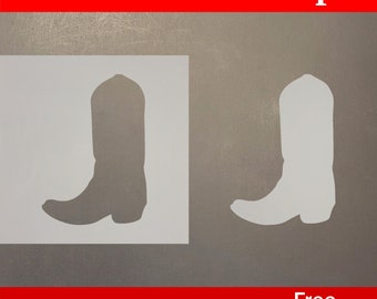Reusable Cowboy Boot 2 Mylar Stencil Plastic Art Template