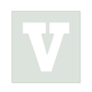 Lowercase Letter V Stencil, Reusable Mylar Painting Template for Crafts and Signs
