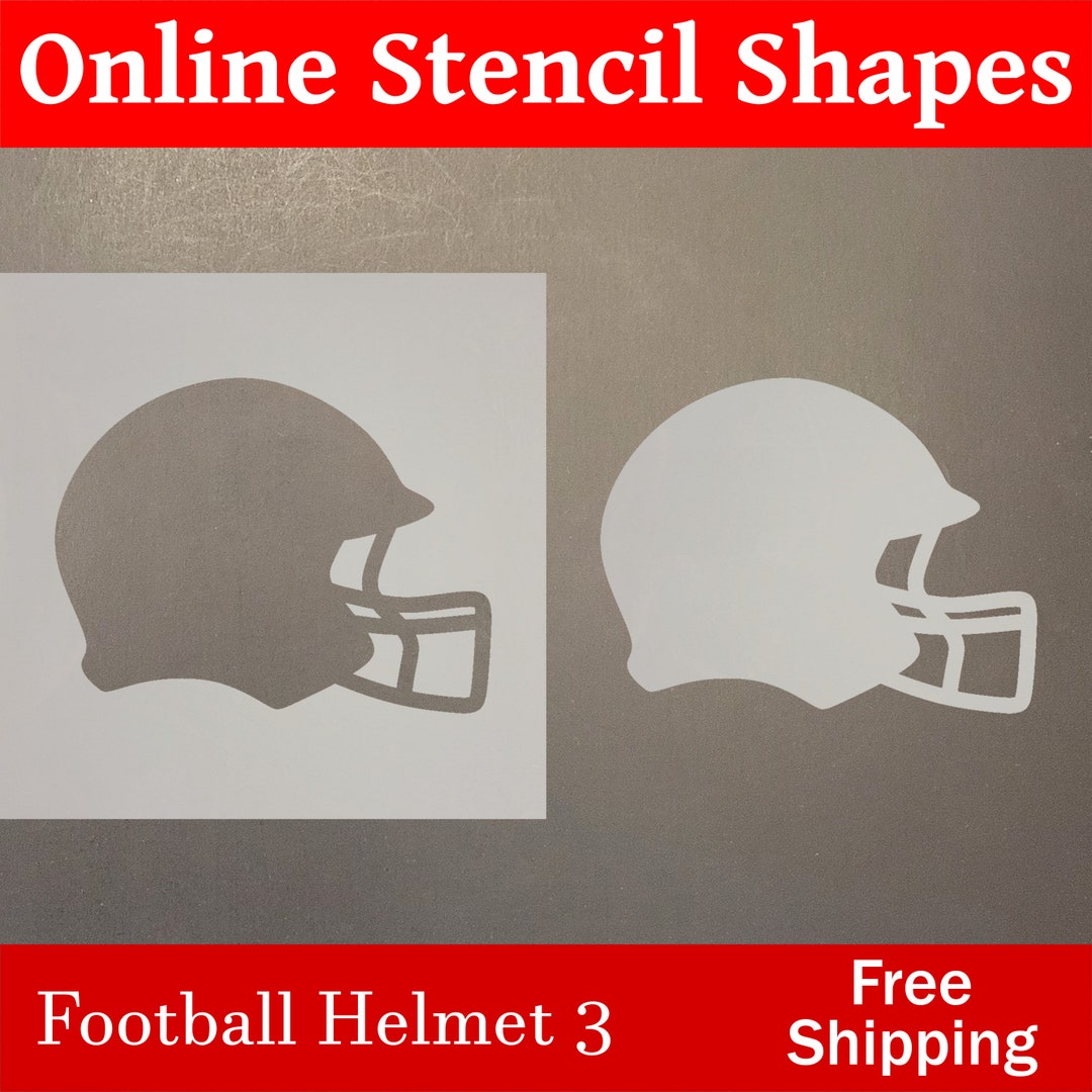 reusable-football-helmet-3-mylar-stencil-plastic-art-template-etsy