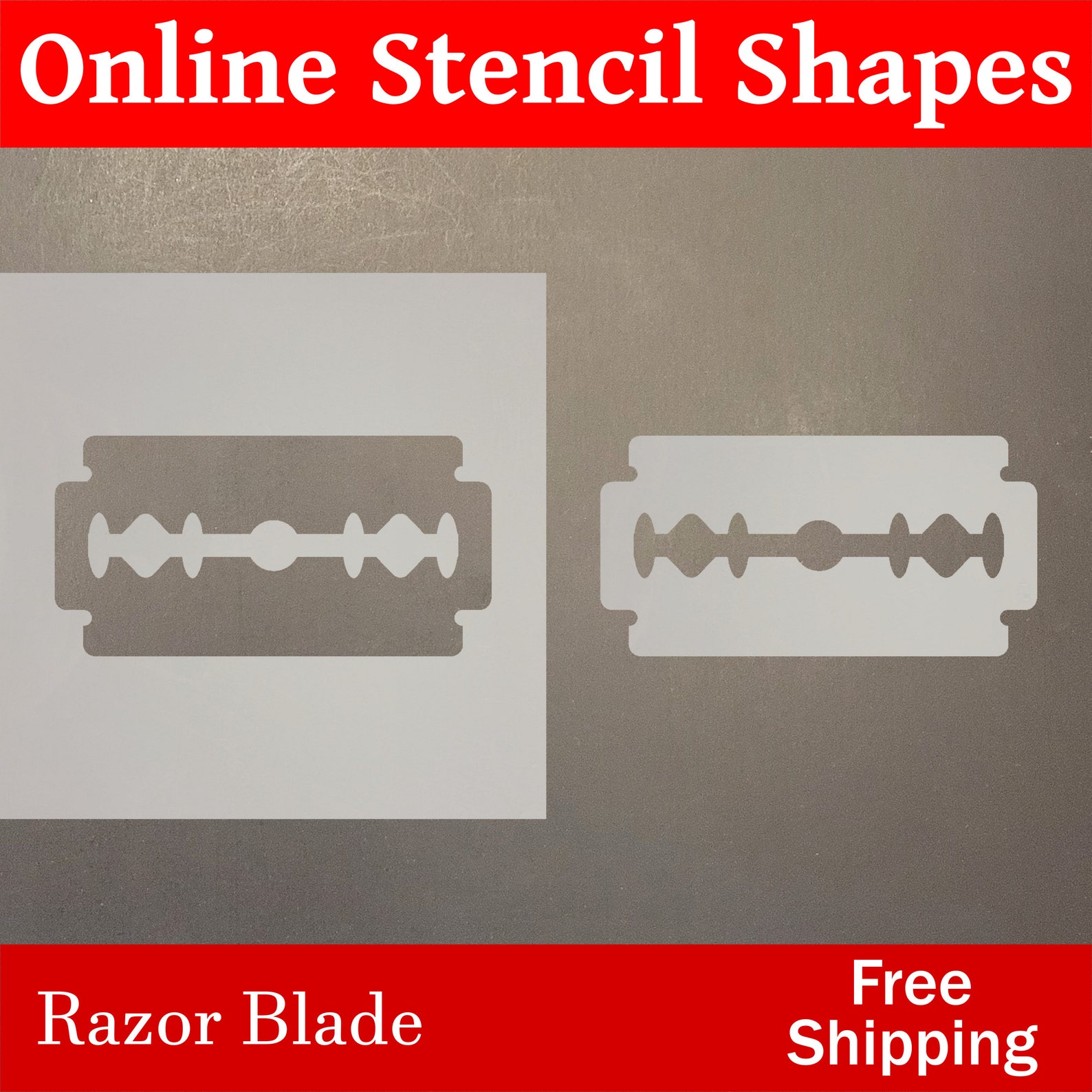 Reusable Razor Blade Mylar Stencil Plastic Art Template - Etsy
