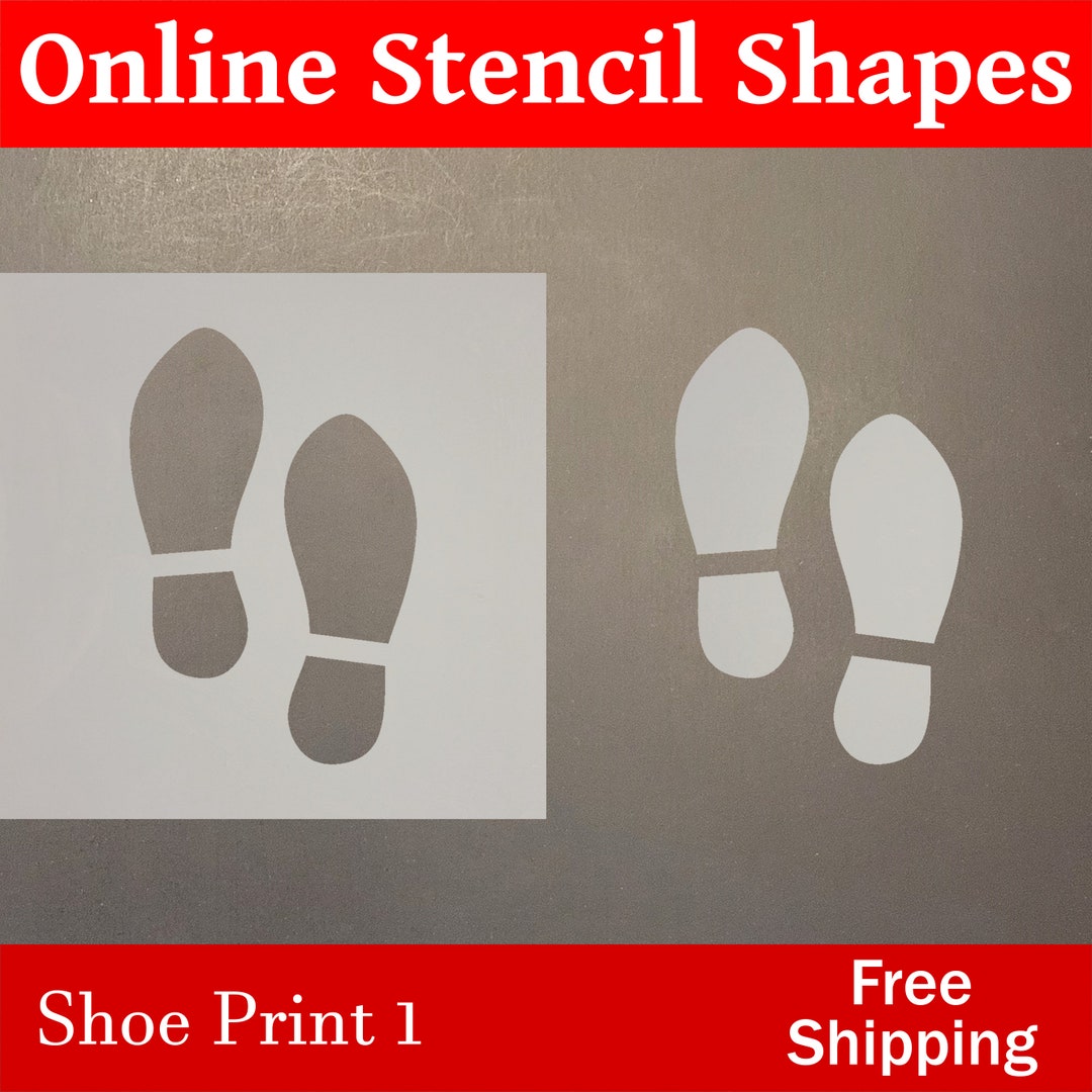 Reusable Shoe Print 1 Mylar Stencil Plastic Art Template - Etsy