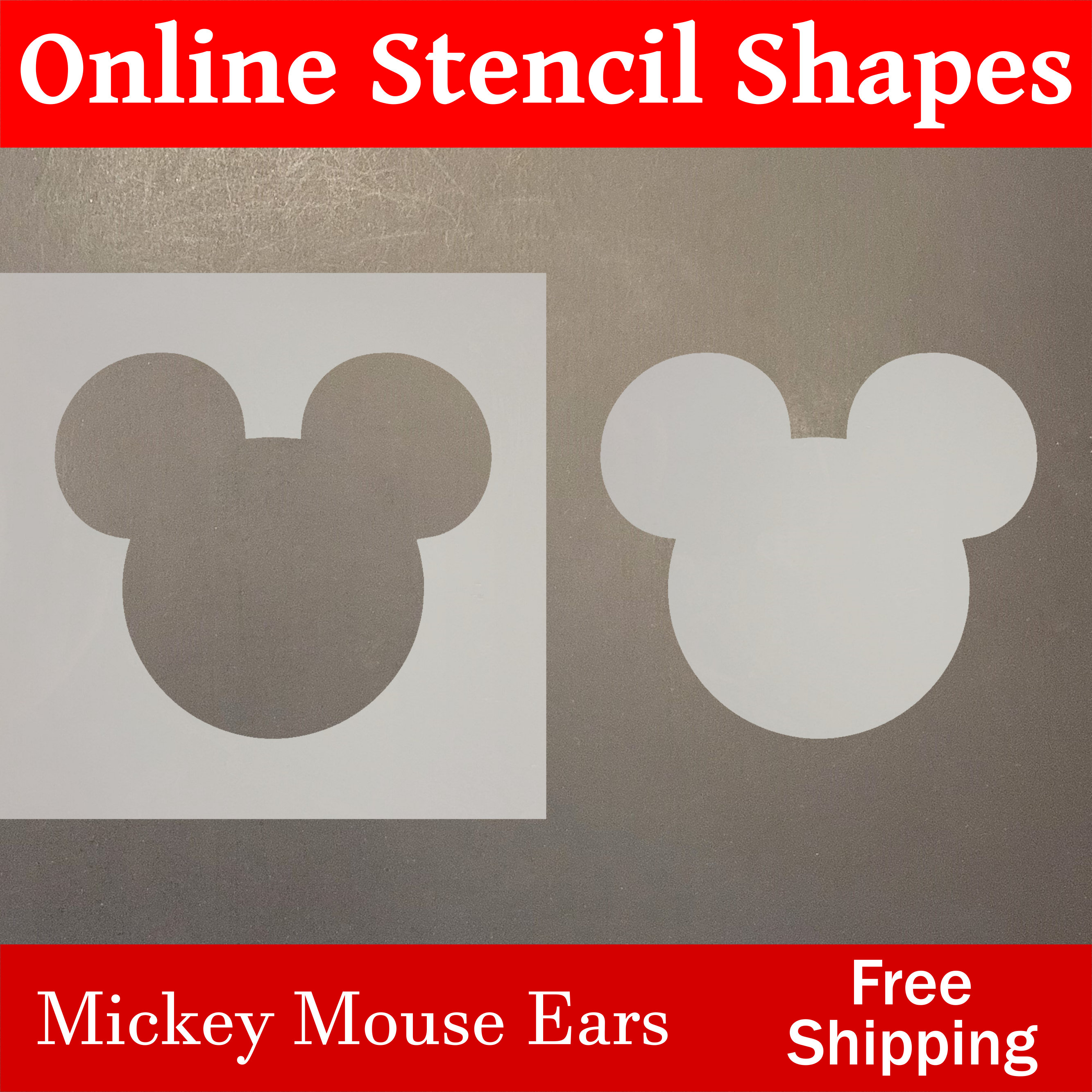 Reusable Mickey Mouse Ears Mylar Stencil Plastic Art Template - Etsy
