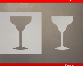 Reusable Margarita Glass Mylar Stencil Plastic Art Template