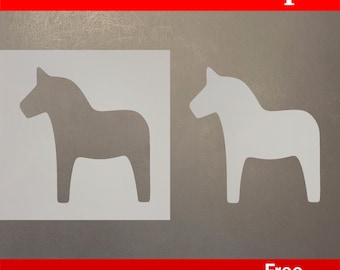 Plantilla de arte plástico reutilizable Dala Horse Mylar