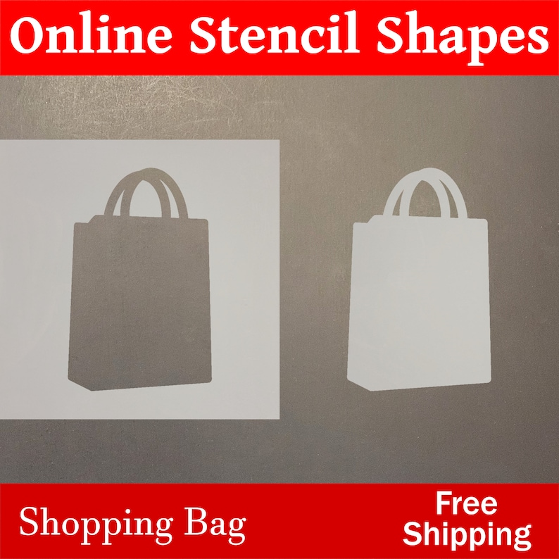 Puede incluir: Una plantilla de una bolsa de la compra. La plantilla es blanca sobre un fondo gris. El texto "Shopping Bag" est&aacute; debajo de la plantilla. El texto "Free Shipping" est&aacute; debajo de la plantilla en el lado derecho de la imagen.