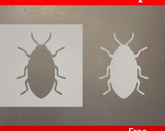 Plantilla reutilizable de arte plástico de plantilla Mylar de escarabajo
