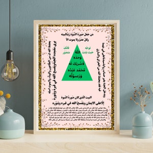 Amulet Islamic (صورة النبوة),protection talisman, home decoration, Digital wall art printable, SVG,PNG,Gift for family.