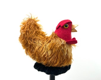 Chickita Lil' Plushen - Mohair Plush Toy Chicken - Soft Toy Hen Animal Plushie - Handcrafted in New Zealand - Limited Edition