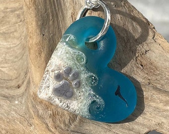 Oceanscape Memorial Glass Pendant