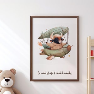 Decoración de bebé con nombre, cartel infantil vintage. Idea de regalo de nacimiento.