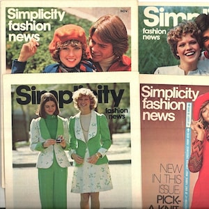 4 Simplicity pattern Co leaflets 1972 76 vintage sewing crafts advertising ephemera