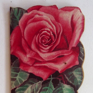 Stanley Home products Westfield MA vintage  advertising sewing needle book case die cut rose W Germany