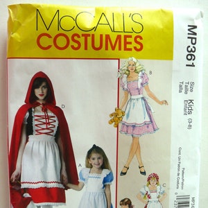 Mccalls MP361 Vintage Sewing Pattern Costumes Little Red Ridding Hood ...