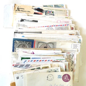 120 postal covers advertising stamps paper crafts scrapbooking envelopes history