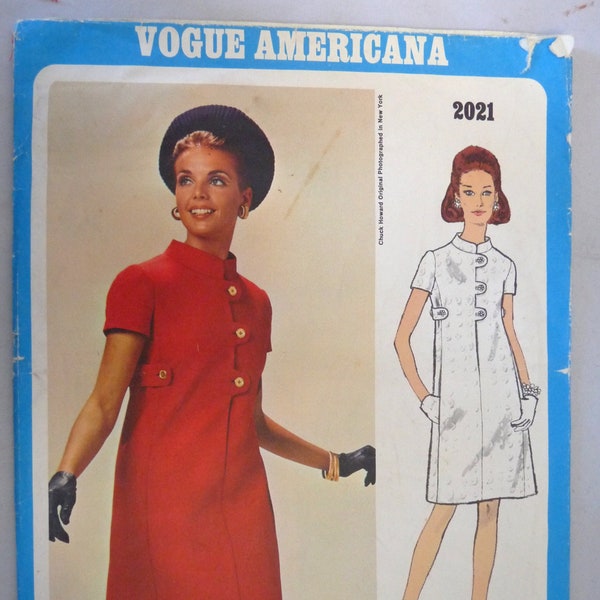 Vogue Americana Chuck Howard sewing pattern 2021 size 12 34 bust uncut dress mod princess 60s 70s