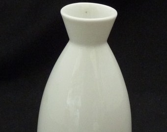 Vintage mid century white porcelain vase bottle 4 3/4"