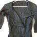 Black silk designer double breasted coat dress 35 bustvintage American Fashion 60s wedding classic