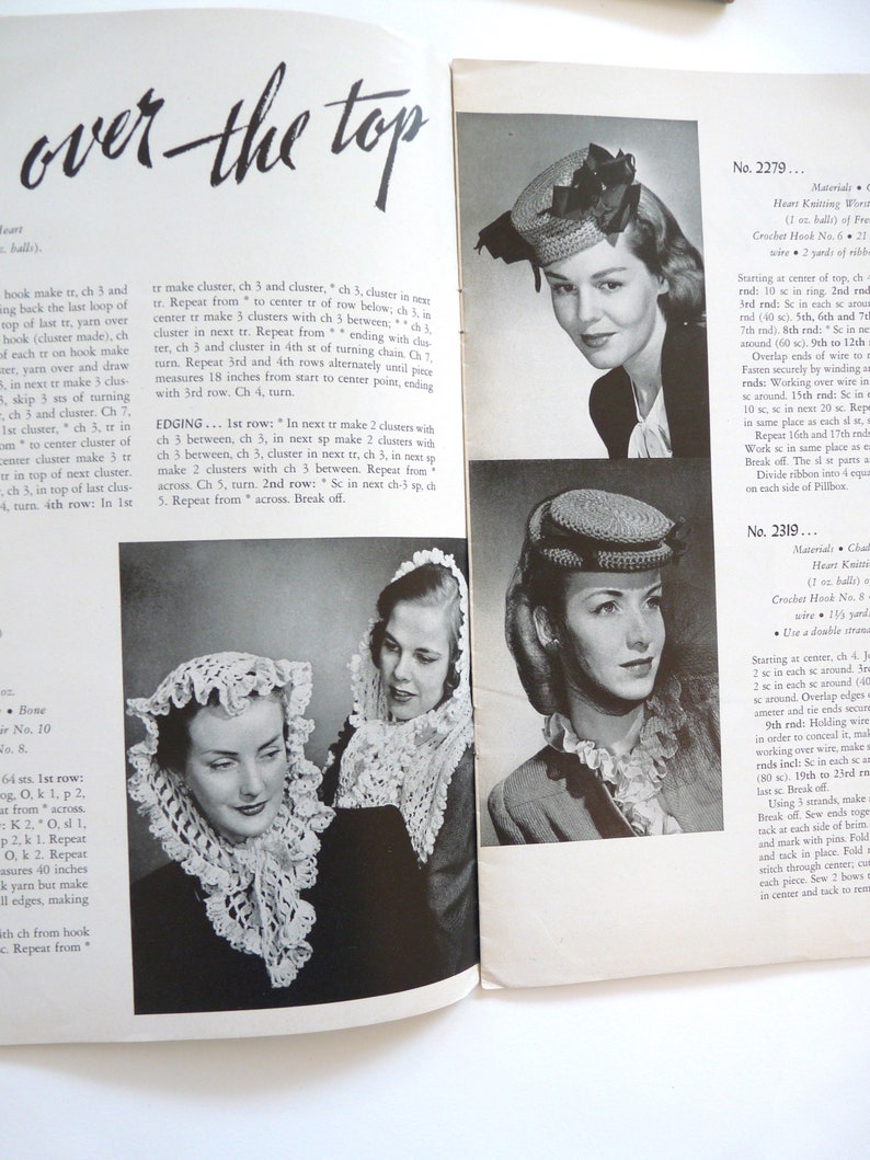 Headliners Newest Hats Bags Belts Vintage Crochet Pattern Book Etsy
