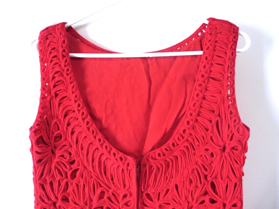 Cameo Evening Fashion red floral lace designer dr… - image 10