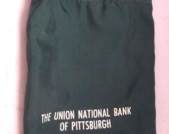 Vintage Union National Bank Pittsburgh money bag advertising