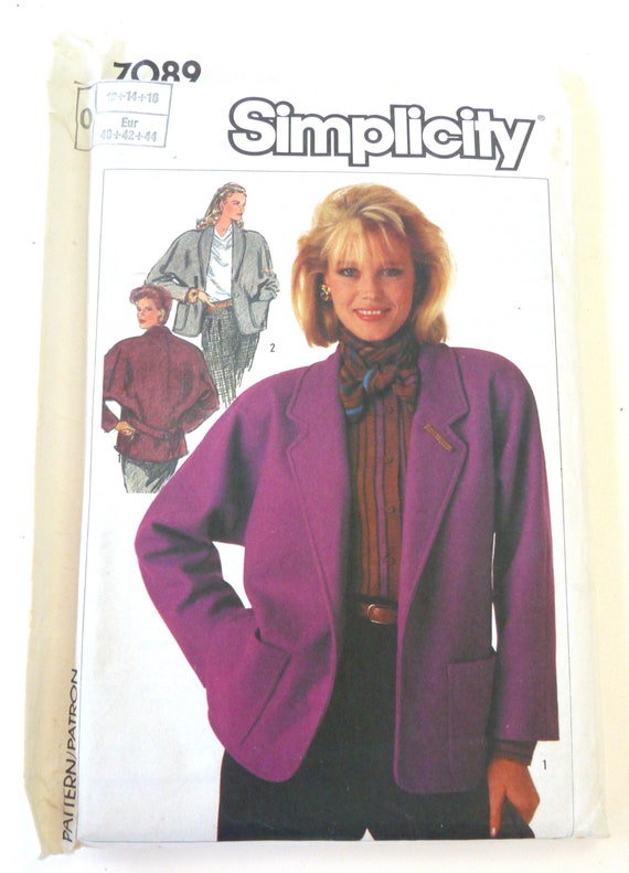 Simplicity 7089 Vintage Sewing Pattern Ladies Jacket Blazer | Etsy
