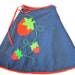 Vintage wrap skirt med lg strawberries mice Alfredo’s Wife Circa 1960’ 1970 navy red green country farm